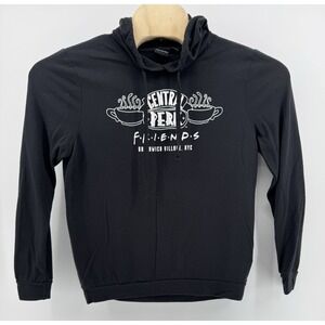 Friends Jacket Women's Central Perk Hoodie Sweatshirt Black Size Large